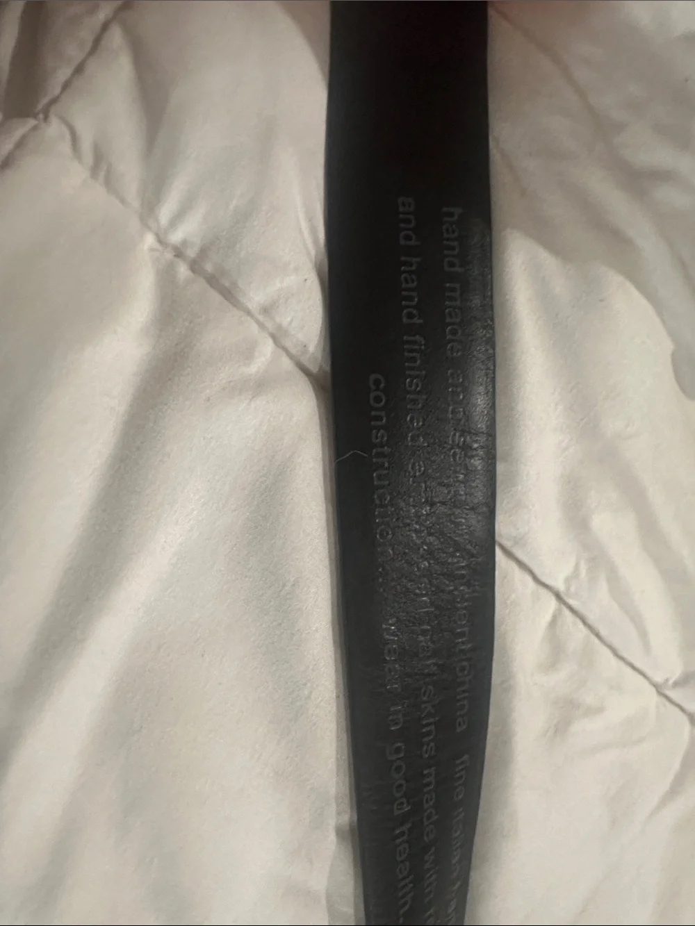 Textured Black Leather Belt with Silver Buckle